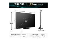 Hisense 55U8QTUK 55 Inch (139 cm) Smart TV