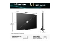 Hisense 85U8QTUK 85 Inch (216 cm) Smart TV