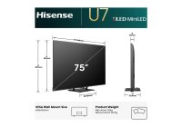 Hisense 75U7QAU 75 Inch (191 cm) Smart TV